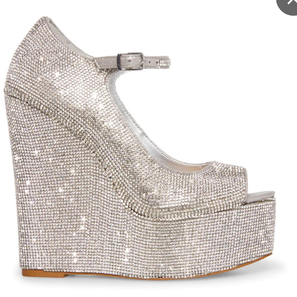 STEVE MADDEN/ macie rhinestone wedge heel - Picture 2 of 15